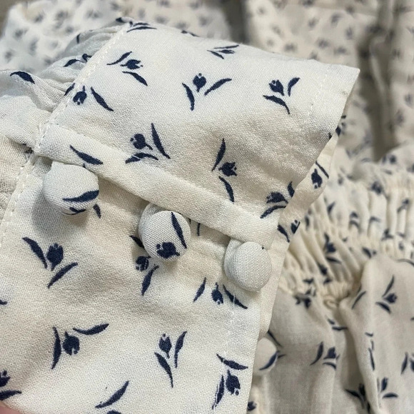 Free People Collette Button down Blouse Top Size Medium - Picture 2 of 8